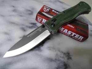 Bushmaster Ball Bearing Pivot Axis Lock Pocket Knife S35VN Green Micarta UC3498 - Picture 1 of 9