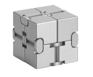  Finger Toy-Cubo Infinity in Lega di Alluminio,Giocattolo Riduzione Pressione,Ansia-ARGENTO - Foto 1 di 4