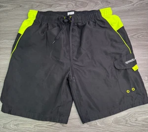 Speedo Men's Board Shorts Size XL Black Neon Yellow - Picture 1 of 6