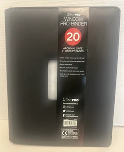 Ultra Pro Premium SCHWARZ Fenster Mappe Kunstleder 9 Taschen Album für 180 Karten - Bild 1 von 6