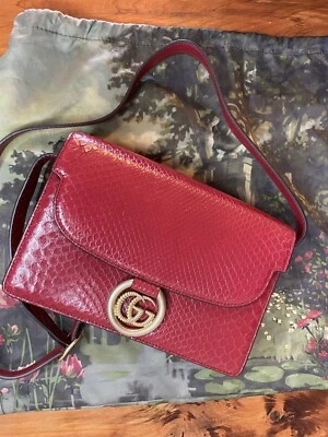 Bolso de cuero Gucci GG anillo pitón Foto 1 de 4