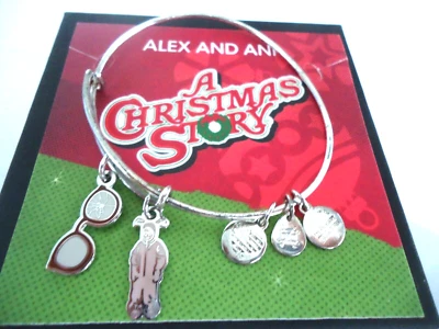 Alex and Ani A CHRISTMAS STORY YOU'LL SHOOT YOUR EYE OUT Bangle New W/ Card &Box - Image 1 of 4
