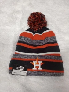 New Era Houston Astros Snowcap Beanie Marled Stripe Pom H OSFM 21244741 Mlb - Picture 1 of 6