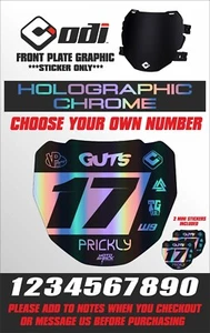 CUSTOM HOLOGRAPHIC CHROME ODI Front Plate GRAPHIC ONLY Surron Talaria LightBee - Picture 1 of 4