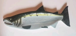 Vassoio ceramica pesce salmone dell'Alaska piatto 17" dipinto a mano - Foto 1 di 2
