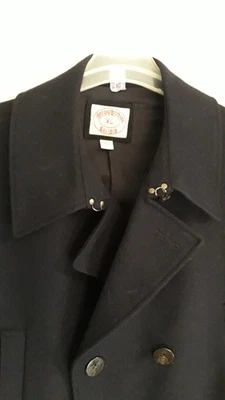 Brooks Brothers wool peacoat mens XL navy blue - Image 1 of 4