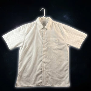Michael Brandon White Button Up Check Preppy Short Sleeve Shirt Men's Size XXL - Picture 1 of 8