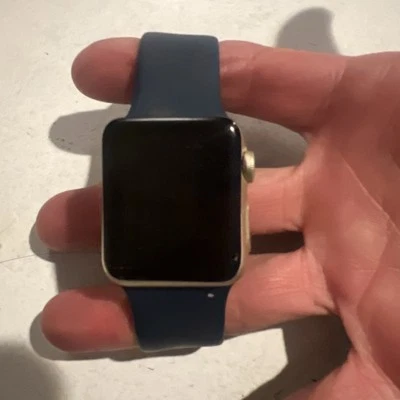 Apple Watch Series 1 1st Gen 38Mm on navy biothane band - parts  - Image 1 of 4
