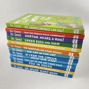 Dr. Seuss Books 13x LOT Bundle Small Hardcover Hop on Pop Fox in Socks - Picture 1 of 20