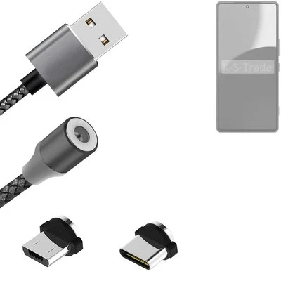 Cavo di ricarica magnetico per Sharp Aquos R9 Pro con USB tipo C e connettore mi - Immagine 1 di 4