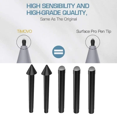 5Pcs Penna Stilo Kit Punta HB HB HB 2H 2H per Microsoft Surface Pro 7/6/5/4 - Immagine 1 di 4