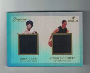 BRUCE LEE Stephen Curry 2024 Super Glow Keepsake Edition DUAL AUTHENTIC RELIC SP - Picture 1 of 2