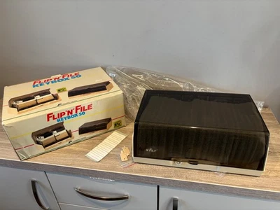 Flip N File 5.25" Floppy Disk Storage Box + Keys New Old Stock Vintage Computing - Image 1 of 4
