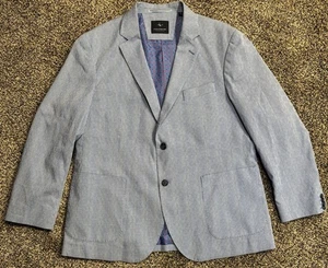 Tailorbyrd Collection Blazer Jacket Sport Coat Men's 46R Stretch Light Blue - Picture 1 of 16