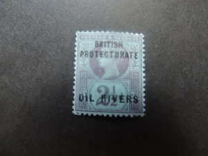 Oil Rivers 21/2d púrpura/azul SG4 1892-94 montado como nuevo - Imagen 1 de 2
