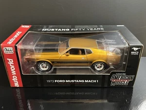 1973 Ford Mustang Mach 1 Gold Glow 1/18 Auto World Rarität! - Bild 1 von 6