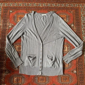 autograph marks & spencer essentials blue cardigan merino wool and silk size 18 - Picture 1 of 6