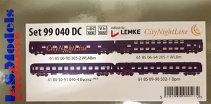 LS Models 99040, 4tlg. Set Nachtwagen der CNL, Dortm.-Wien, Ep.V, H0, NEU&OVP - Picture 1 of 9