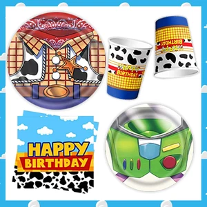 Forniture per feste di compleanno giocattolo 123 pezzi decorazioni includono 6 carte stili diversi - Foto 1 di 6