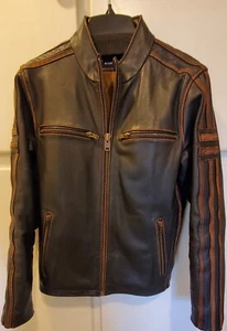 Wilson Rivet Antique Leather Cycle Jacket Size S - Picture 1 of 7