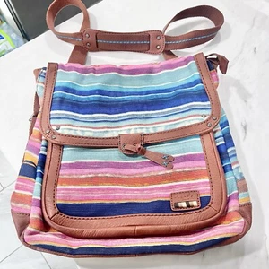 The Sak Ventura Backpack - Multi Colored Stripes Convertible Shoulder or Tote - Picture 1 of 12
