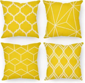 Throw Pillow Covers Set of 4,Modern Minimalist Geometric Pattern 20"L x 20"W - Picture 1 of 6