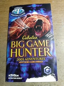 Cabela's Big Game Hunter 2005 Adventures (PC, 2005) SOLO MANUALE - Foto 1 di 3