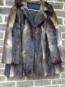 Vintage Mano Swartz Womens Mink ? Patchwork Fur Coat Fits M Needs some TLC - Picture 1 of 15