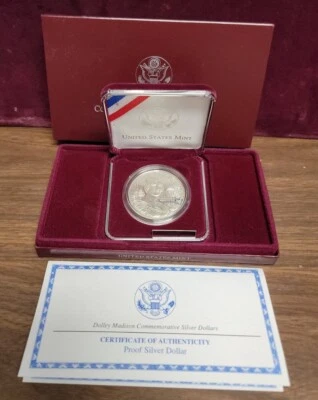 1999 P Dolley Madison Commemorative Proof Silver Dollar  - Image 1 of 4