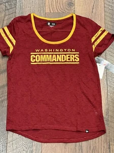 Washington Commanders NFL Women's New Era Short Sleeve Round Neck Shirt - NWT - Picture 1 of 9