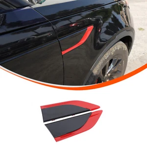 ABS Red Black For Land Rover Discovery 5 2017-24 Side Fender Air Vent Cover Trim - Picture 1 of 24