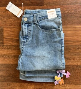 NWT Gymboree Butterfly pants Blue jeans Size 12 crop capri VTG Adjustable Waist - Picture 1 of 8