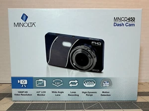 CAJA ABIERTA - Videocámara de coche Minolta MNCD450 1080p con monitor LCD de 4,0", azul - Imagen 1 de 24