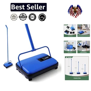 Quiet Hand-Push Carpet Sweeper - Lightweight non-electric, Eco-Friendly Cleaning - Picture 1 of 9
