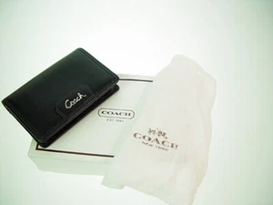 NEU Coach kleine schwarze Geldbörse mit Tasche und Box - Bild 1 von 5