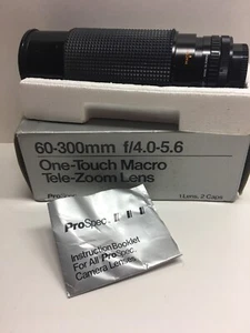 ProSpec One Touch Macro TeleZoom Lens 60 - 300mm  F/4.0-5.6 With Instructions - Picture 1 of 10