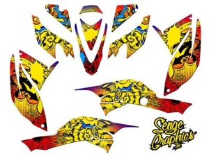 2008-2012 TRX 400 ZANY Red Senge Graphics Kit Compatible with Honda - Picture 1 of 7