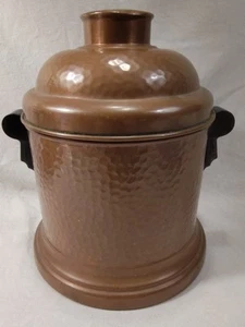 Vintage 1930s Cigar Tobacco Humidor Hand Hammered Copper Zinc Wash - Picture 1 of 24