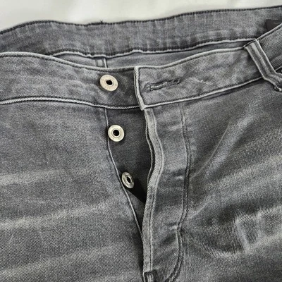 Jeans G Star arco bruto zíper 3d slim demin 38 32 botões mosca desgastado zíper preto - Imagem 1 de 4