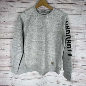 Carhartt Relaxed Fit Pullover Sweatshirt Heather Gray Womens Sz L 12-14 - Picture 1 of 8