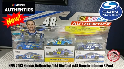 NEW 2013 Nascar Authentics 1:64 Die Cast #48 Jimmie Johnson 3 Pack - Image 1 of 4