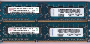 4GB 2x2GB PC3-10600 HYNIX HMT125U6TFR8C-H9 N0 AA-C DDR3-1333 64Y6649 57Y4390 Kit - Picture 1 of 2