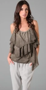 new RRP $320 Superfine Ruffle Gypsy TOP L last . - Picture 1 of 5