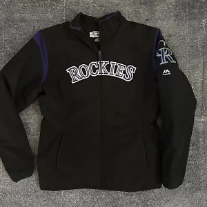 Women's Majestic MLB Colorado Rockies On Field Therma Base Premier Jacket Sz S - Picture 1 of 3