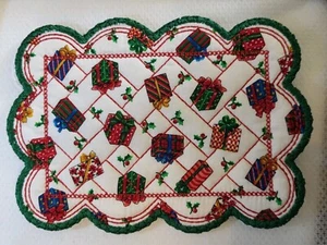 Handmade Fabric Mug Rug Quilted Coaster Cotton Gift CHRISTMAS Presents NEW B4 - Picture 1 of 3