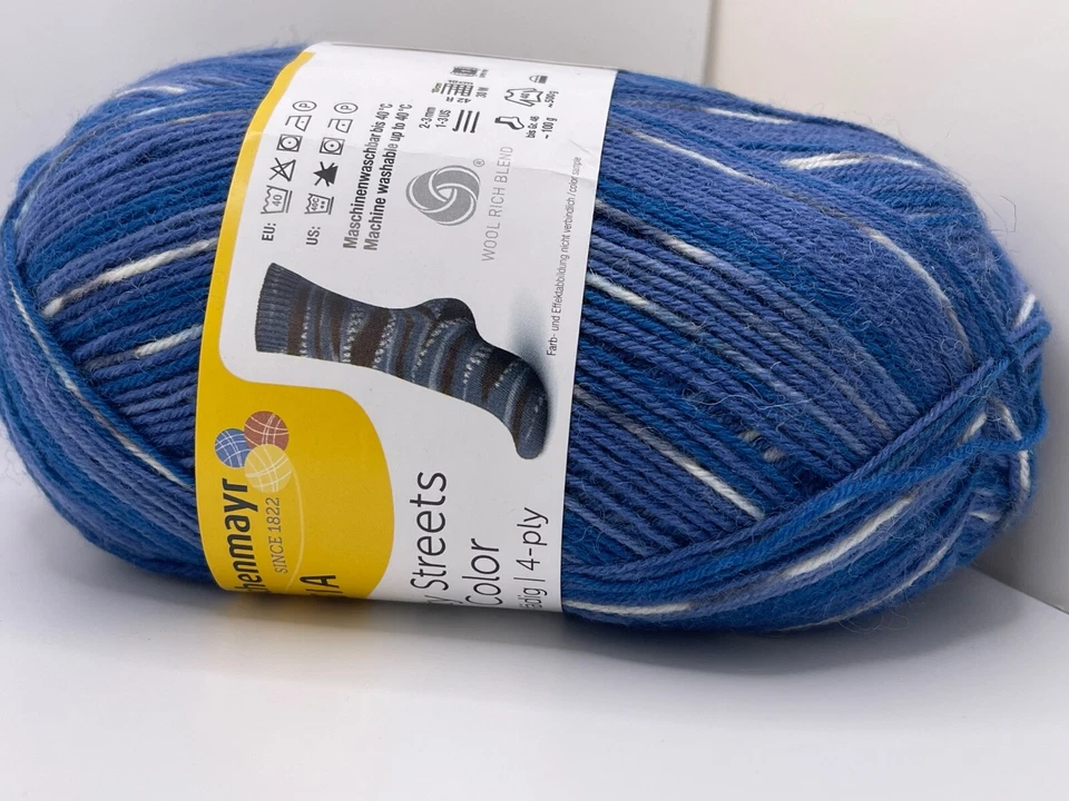 Regia 4-Ply City Streets Color Sock Yarn 02899 Patterning Wool Nylon 100gr 459yd - Image 1 of 4