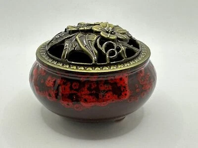Chinese Inspired Incense Burner 3 1/2 Inch - Image 1 of 4