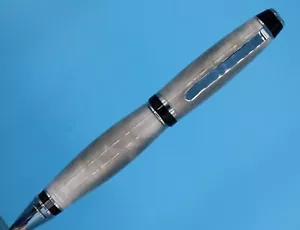 Popular bolígrafo clásico para cigarros en acabado cromado y color plata triturada #20 - Imagen 1 de 13