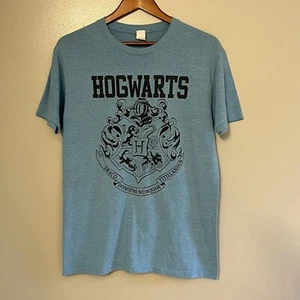Harry Potter Men Warner Bros Short Sleeve Blue Draco Crest Hogwarts T-shirt M - Picture 1 of 12