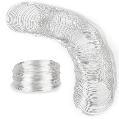 100 Loop Wire Bracelet Memory Wire Bracelet Wire for Beads Jewelry Wire Silver J - Image 1 of 4